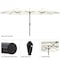 Pure Garden 15 Ft Double Patio Umbrella, Beige 50-LG1283 - alternate 8